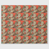 Louis Wain Christmas Cat Decorating Tree Cadeaupapier (Vlak)