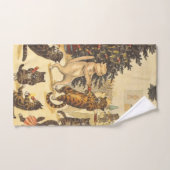 Louis Wain Christmas Party (Serviette à main)