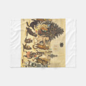 Louis Wain Christmas Party Fleece Deken (Voorkant (Horizontaal))