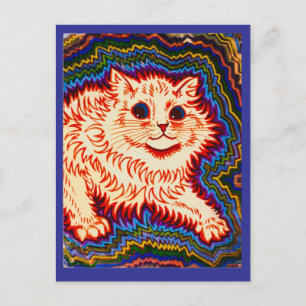 Louis Wain, Elektrische Kat, Vakantieansichtkaart Feestdagenkaart