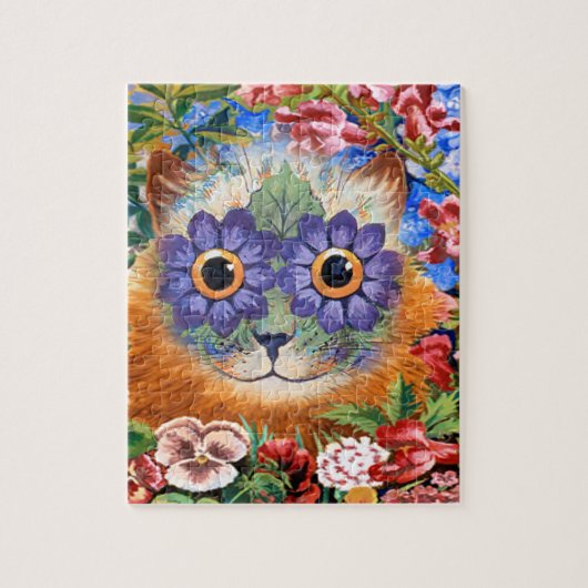 Louis Wain Flower Cat Art Puzzle Legpuzzel (Verticaal)