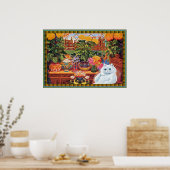 Louis Wain Flower Lover Cat Poster (Keuken)