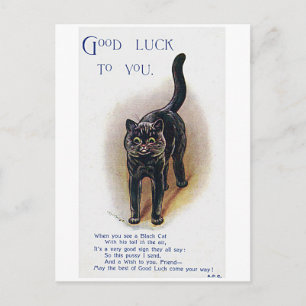 Louis Wain, Gelukskat, Briefkaart