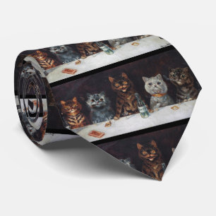 Louis Wain “ Het vrijgezellenfeest ” Stropdas
