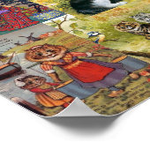 Louis Wain many Cat Paintings Fun Poster (Hoek)