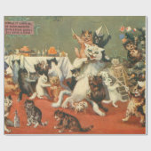 Louis Wain Merry Kerstry Cadeaupapier (Vlak)