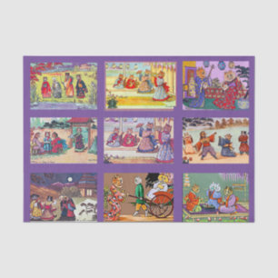 Louis Wain, Mikado Cats Tissuepapier