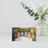 Louis Wain Party Cats Visitekaartje (Staand voorkant)