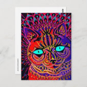 LOUIS WAIN PSYCHEDELIC CAT BRIEFKAART (Voorkant / Achterkant)