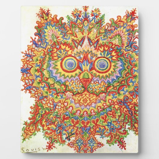 Louis Wain Psychedelic Cat Colorful Fotoplaat (Voorkant)