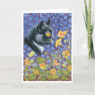 Louis Wain, Ruikende bloemen, Feestdagen Kaart