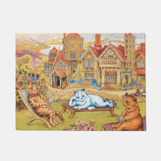 Louis Wain - Summer Tea Party Deurmat (Voorkant)