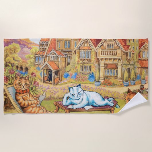 Louis Wain - Summer Tea Party Strandlaken (Voorkant)