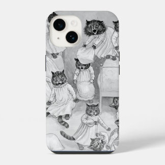 Louis Wain's Kittens in de Dorm iPhone 14 Hoesje