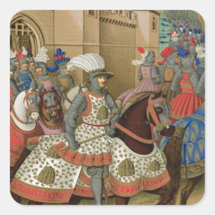 Louis XII (1462-1515), die Alexandrië verlaat op Vierkante Sticker