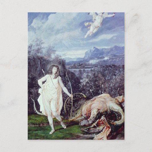 Louis XIV als Apollo, laag Python Briefkaart (Voorkant)