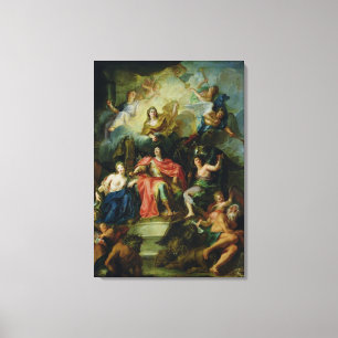 Louis XIV Crowned by Glory, c.1686 Canvas Afdruk