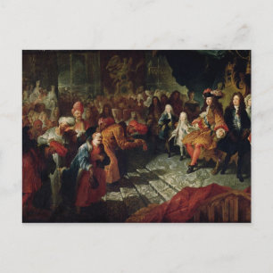 Louis XIV, die de Perzische ambassadeur ontvangt Briefkaart