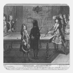 Louis XIV die miljardairs speelt met zijn broer Vierkante Sticker