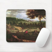 Louis XIV Het jagen bij Marly met een Uitzicht Muismat (Met muis)