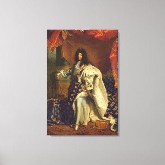 Louis XIV in Royal Costume, 1701 Canvas Afdruk (Voorkant)