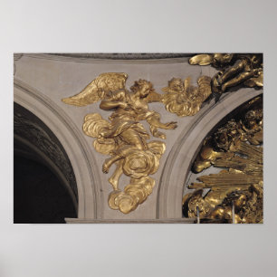 Louis XIV stijlengel uit de boog Poster