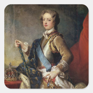 Louis XV 15 jaar, na 1725 Vierkante Sticker