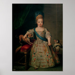 Louis XV als kind, 1714 Poster