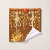 Louis XV Bouquet Floral Imprimer Élégant Serviette (Gant de toilette)