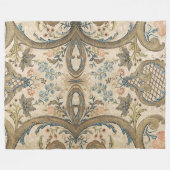 Louis XV Floral Fleece Blanket Deken (Voorkant (Horizontaal))