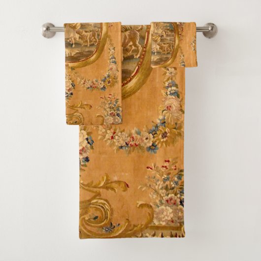 Louis XV Petite Fille Floral Bad Handdoek (Insitu)