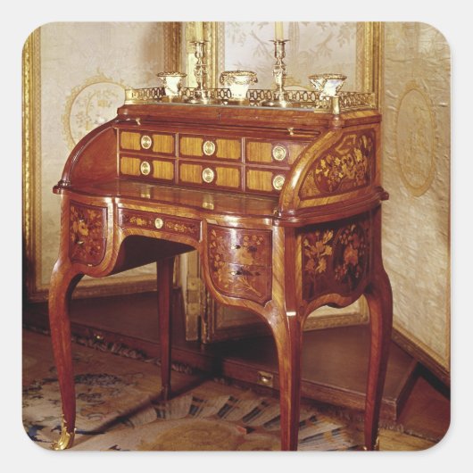 Louis XV Writing Desk Vierkante Sticker (Voorkant)
