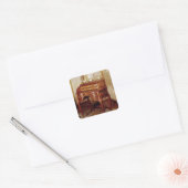 Louis XV Writing Desk Vierkante Sticker (Envelop)