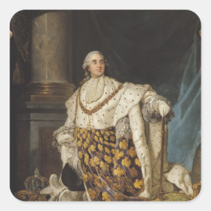 Louis XVI in Coronation Robes, na 1774 Vierkante Sticker
