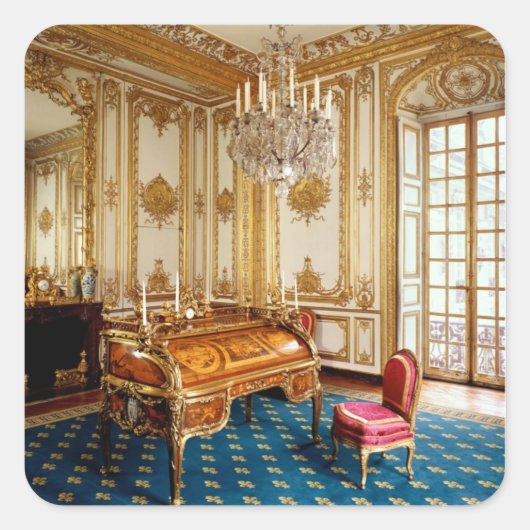 Louis XV's Private Study, 1753-60 Vierkante Sticker (Voorkant)