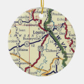 Louisa KY  Map Keramisch Ornament (Voorkant)