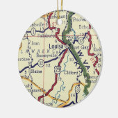 Louisa KY  Map Keramisch Ornament (Links)