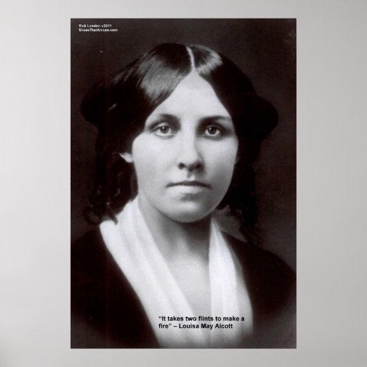 Louisa May Alcott 2 Flints Love Citations Affiches (Devant)