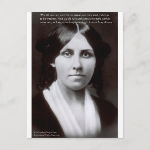 Louisa May Alcott & "Doel/Droom" Citaat Cadeaus Briefkaart