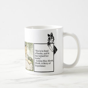 Louisa May Alcott Funny quote voor Book Lovers Koffiemok