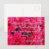 Louisa May Alcott Quote Humble Beauty Briefkaart (Voorkant / Achterkant)
