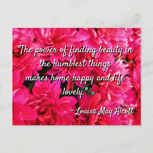 Louisa May Alcott Quote Humble Beauty Briefkaart (Voorkant)