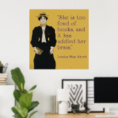 Louisa May Alcott quote voor vrouwen die van boek Poster (Thuiskantoor)