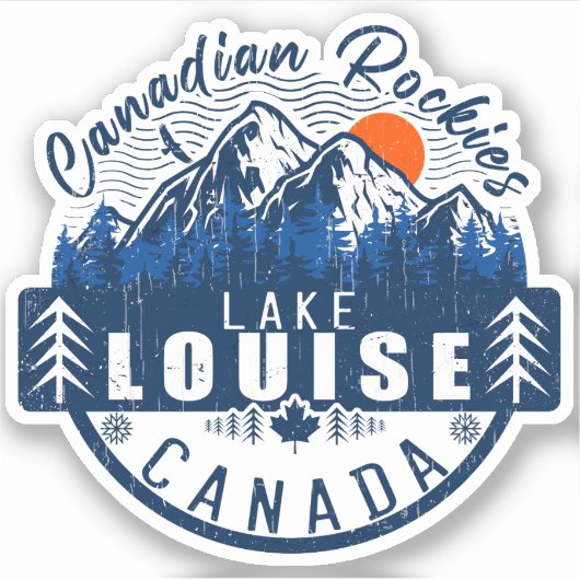 Louise Alberta Canada Revel Ski Souvenirs Sticker (Voorkant)