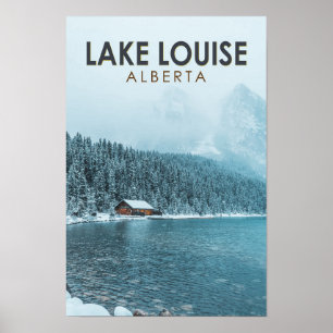 Louise Alberta Canada Travel Art Poster