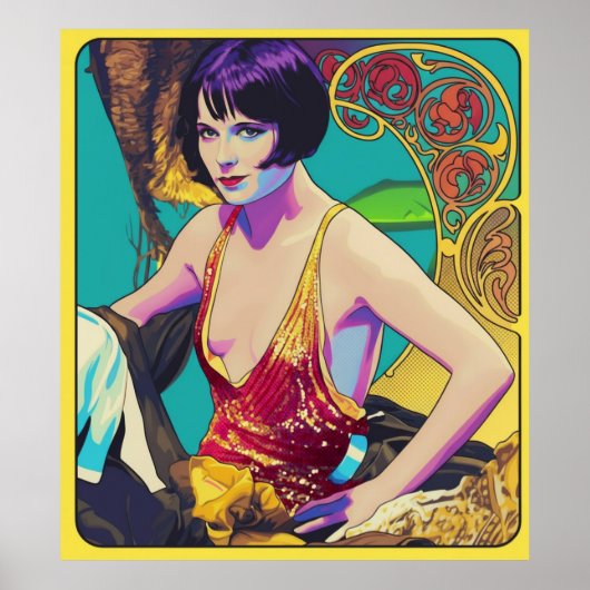 Louise Brooks - Pop Art Poster (Voorkant)