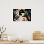 Louise Brooks uit de jaren 20 van het Miami-Poster Poster (Keuken)