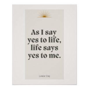 Louise Hay - Het leven zegt ja tegen mij Perfect Poster