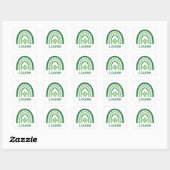 Louise Name Clover Boho Rainbow Vierkante Sticker (Vel)