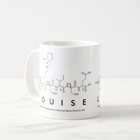 Louise peptide nom mug (Devant gauche)